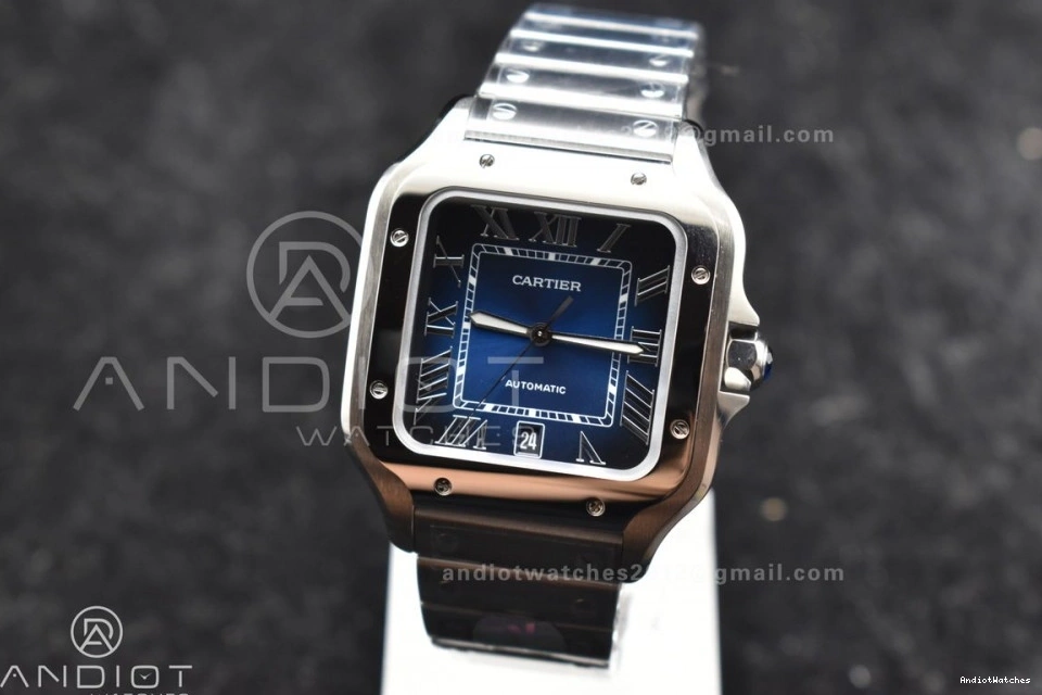 BVF V SS Blue Dial SmartLinks on 9015 de Colorful 1047 Santos 1:1 Cartier MIYOTA Edition SS Best 40mm Bracelet 1005